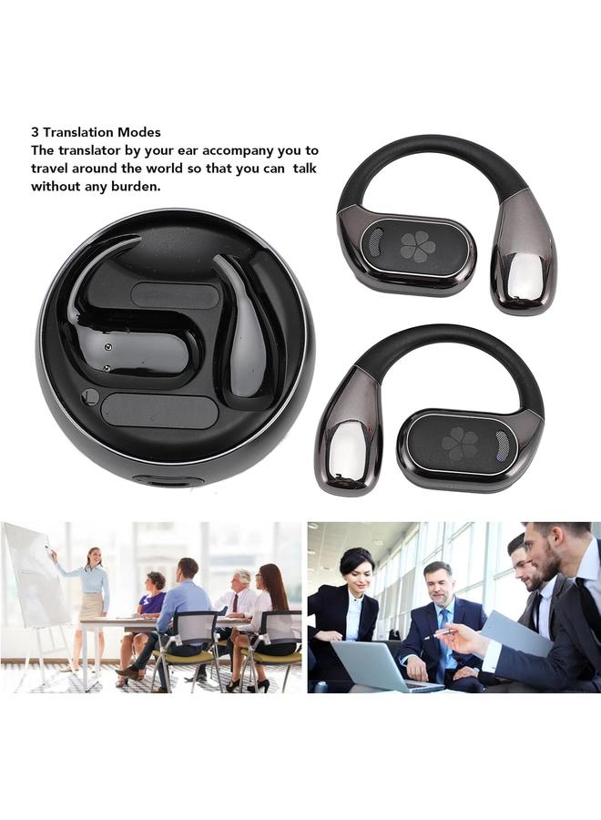 M76 Language Translator Earbuds, 133 Languages Real Time Translation Device TWS, Noise Reduction AI Online Instant Voice Translator for Travel, Business (Black) - Image 5