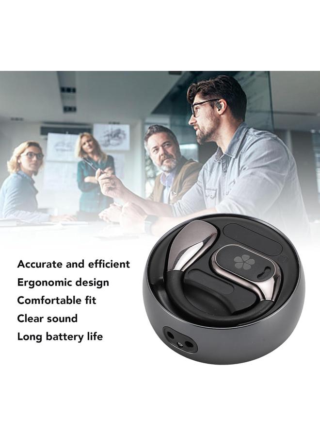 M76 Language Translator Earbuds, 133 Languages Real Time Translation Device TWS, Noise Reduction AI Online Instant Voice Translator for Travel, Business (Black) - Image 4