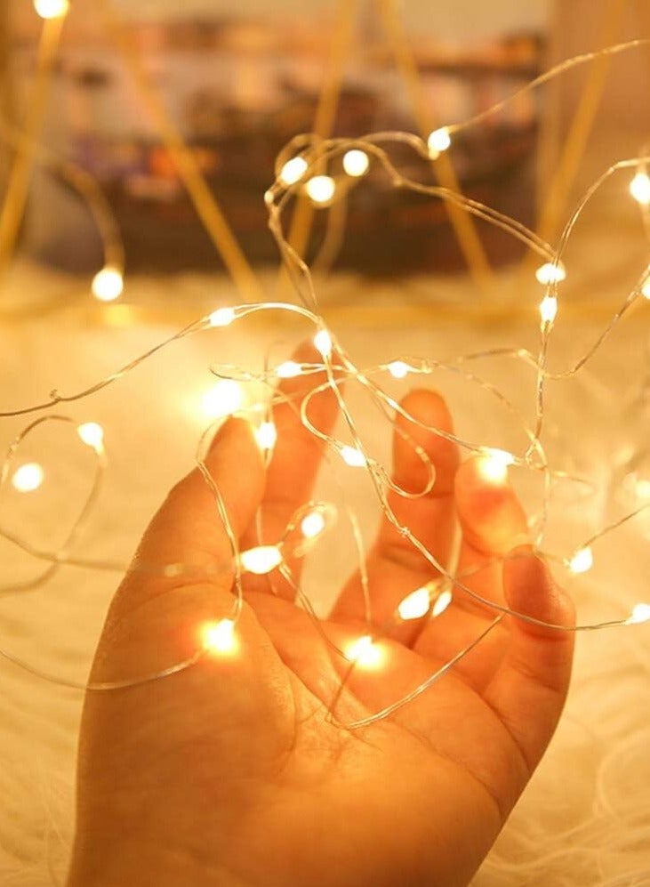 هلالفل مدفوعة | أضواء داخلية وخارجية | أضواء الدجاجة الساحرة Firefly Twinkle لتزيين المنزل | أضواء بيضاء دافئة | أضواء لرمضان، عيد الفطر، ديوالي | 10 أمتار  - Image 3