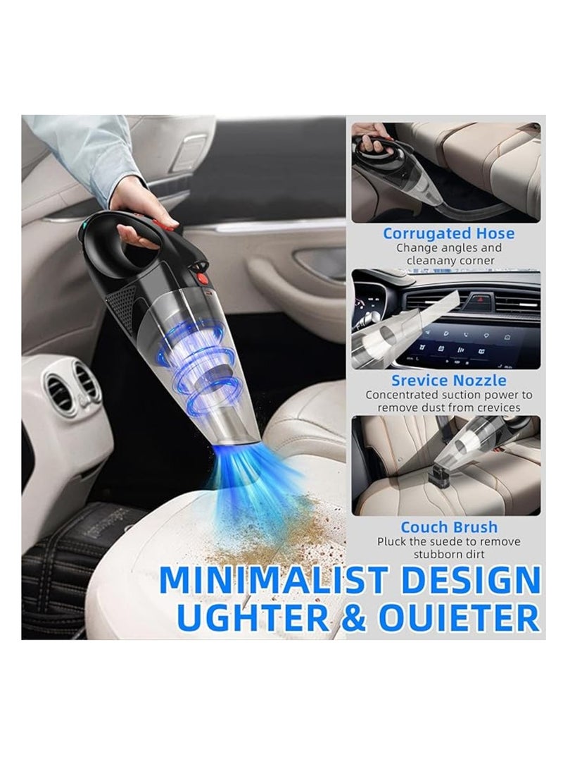 ثندر مكنسة كهربائية بقوة 150 واط، 5000 باسكال، جافة ورطبة مع إضاءة LED، مكنسة كهربائية للسيارة والمنزل والمطبخ - Image 5