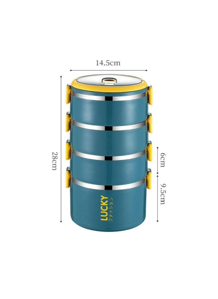 Generic - Large Divided Portable Lunch Box with Insulated Stainless Steel Soup Bowl - Image 1