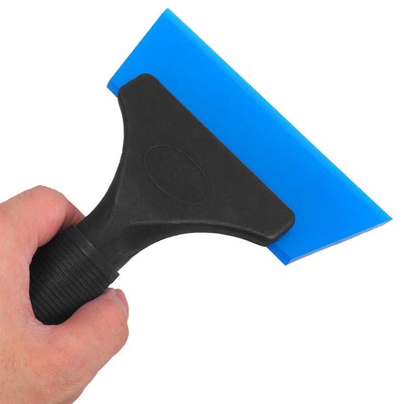 Blue Handle Car Window Squeegee 2pcs Set for Windshield Cleaning and Auto Tinting - Image 4