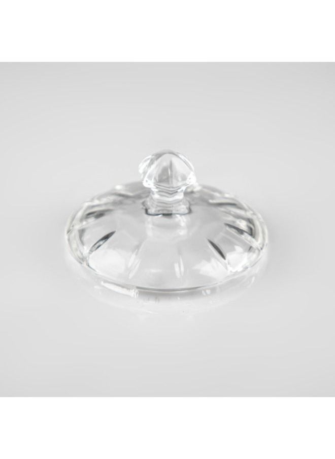 Soleter Sugar Pot With Gold Rim On Top Sugar Bowl with Lid Dustproof Crystal Glass Sugar Bowl Coffee Cube Sugar Bowl Household Candy Dried Fruit Transparent Jar Salt Container 110mm/Ф85-50mm  - Image 5