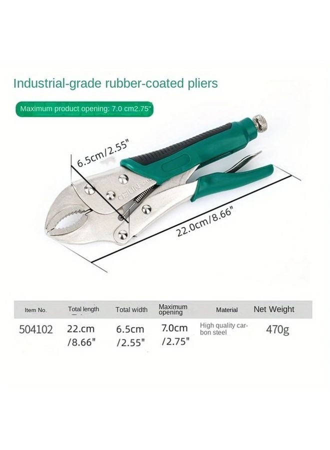 Green Heavy Duty Anti Slip Multi Functional C Type Round Mouth Pliers - Image 3