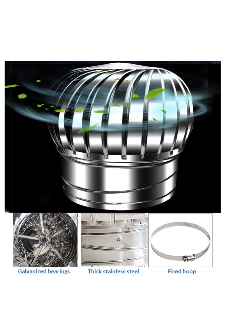 Generic Stainless Steel Rotating Chimney Cap Rotating Chimney Cap Protection Anti-fall Rotating Chimney Cap  - Image 2