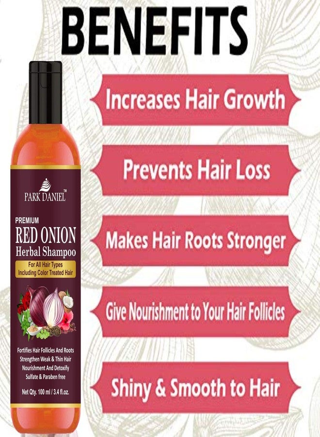 Park Daniel Red Onion Shampoo For Hair Growth 100 ml, Black - Image 5