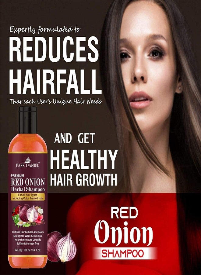 Park Daniel Red Onion Shampoo For Hair Growth 100 ml, Black - Image 4