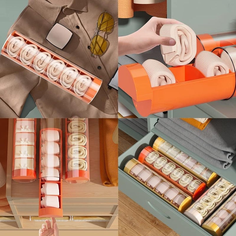 ويوبلز منظم أدراج للأوشحة والجوارب، صندوق تخزين للخزانة، درج لتنظيم خزانة الملابس العائلية - Image 3