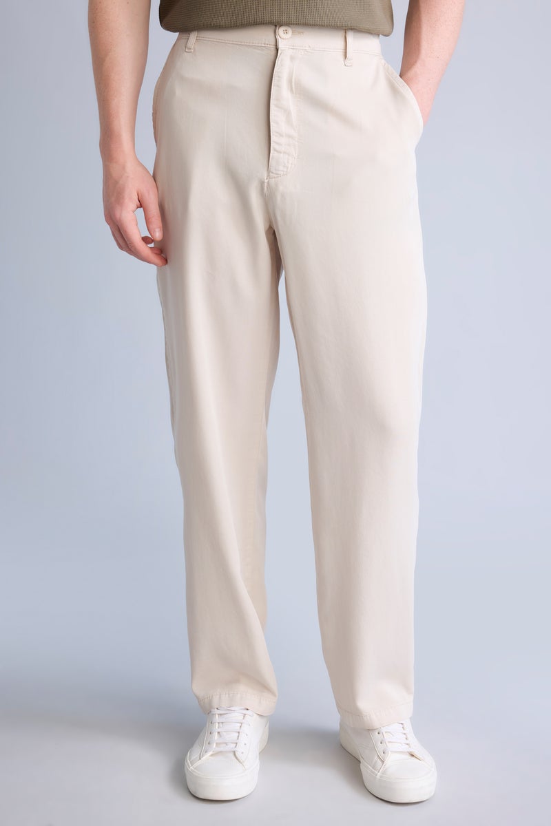 DeFacto Beige Man Relax Fit Trousers Casual - Image 4