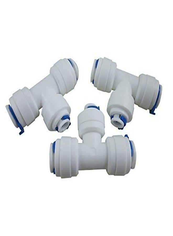DIGITEN 3/8" 3/8" 1/4" 3-Way Reducing Tee Tube Quick Connect Push Fit for RO Water Reverse Osmosis System (Pack of 3) - Image 2