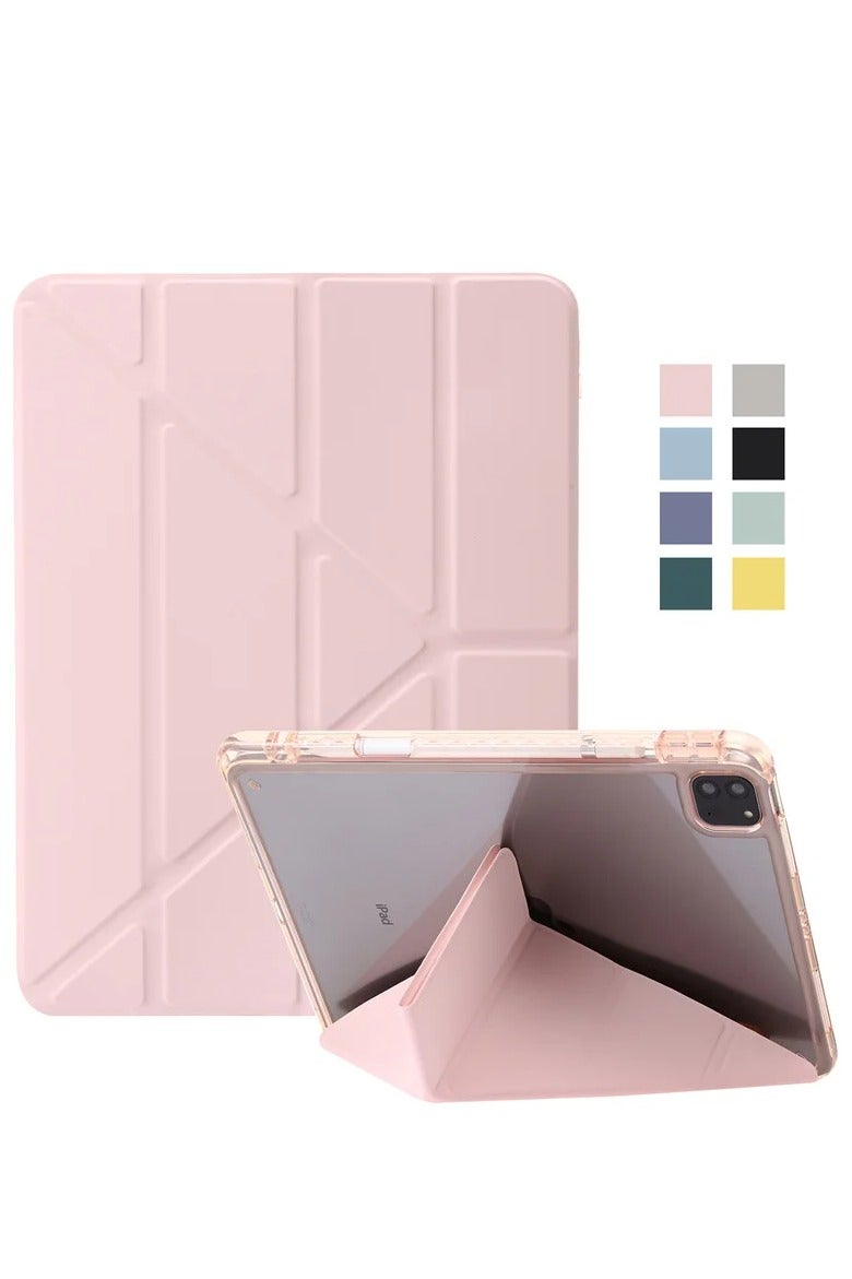 iPad Pro 13-inch 2024 Case, Smart Folio Stand Slim Cover, Auto Sleep/Wake, with Pencil Slot, Clear Back Cover - Image 1