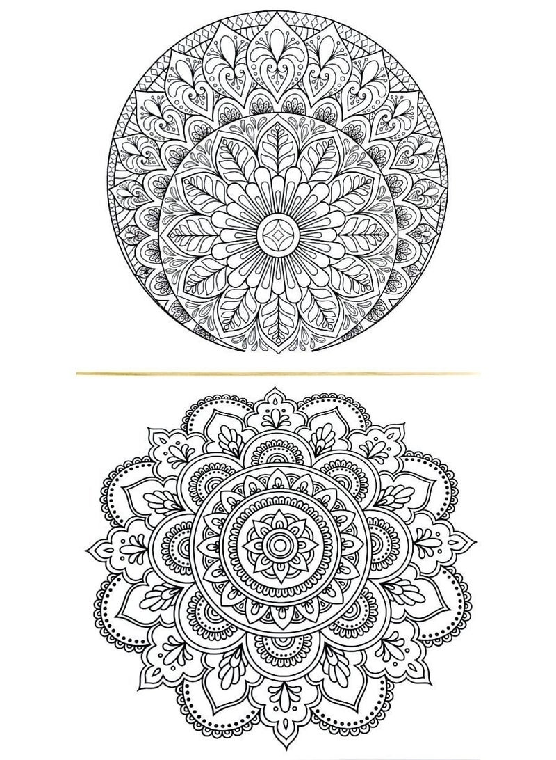 Coloring Book 24 Professional Drawing Mandala " Flower "  Suitable For Adults And Kids - Image 3