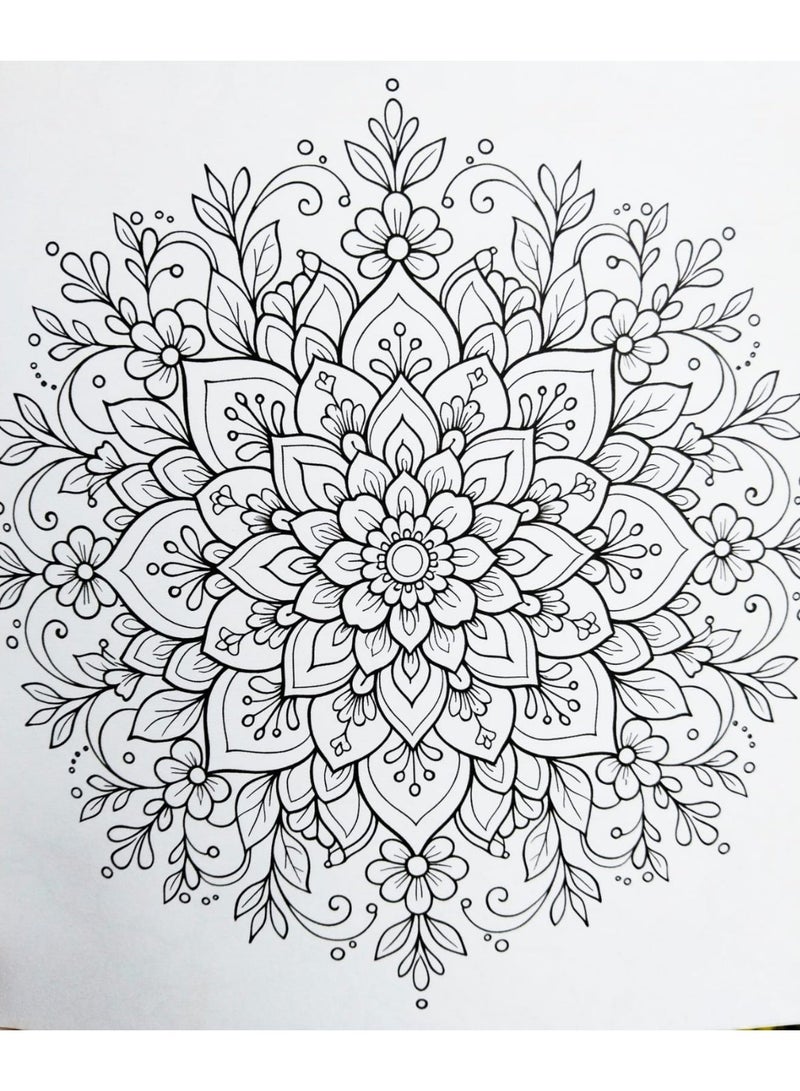 Coloring Book 24 Professional Drawing Mandala " Flower "  Suitable For Adults And Kids - Image 5