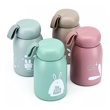 Red-Rubby Red Rubby Cute Kids Bunny Water Bottle - 330 ml Sipper | Rabit Print for Boys & Girls | Return Gift - Image 2