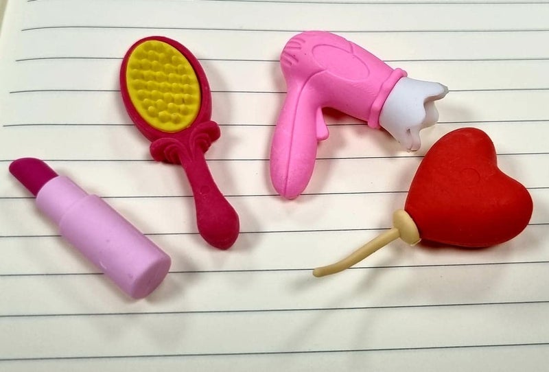 RIANZ Cute Fancy Doll Accessories Erasers for Girls Kids (Pack of 4) - Image 2