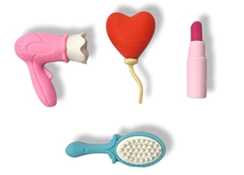 RIANZ Cute Fancy Doll Accessories Erasers for Girls Kids (Pack of 4) - Image 1