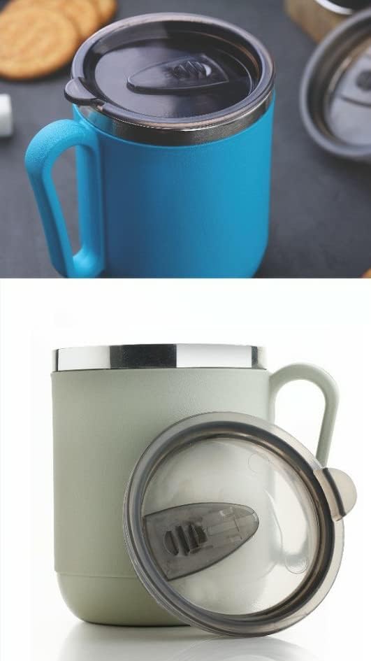 ONSUR Traveler Mug Vaccum Insulated Doubled Wall Stainless Steel Plastic Material Wider Mouth for Easy Sip and Leak Proof Lid for Maintain Hot and Cold Temperature Inside 1pc Multicolor - Image 3