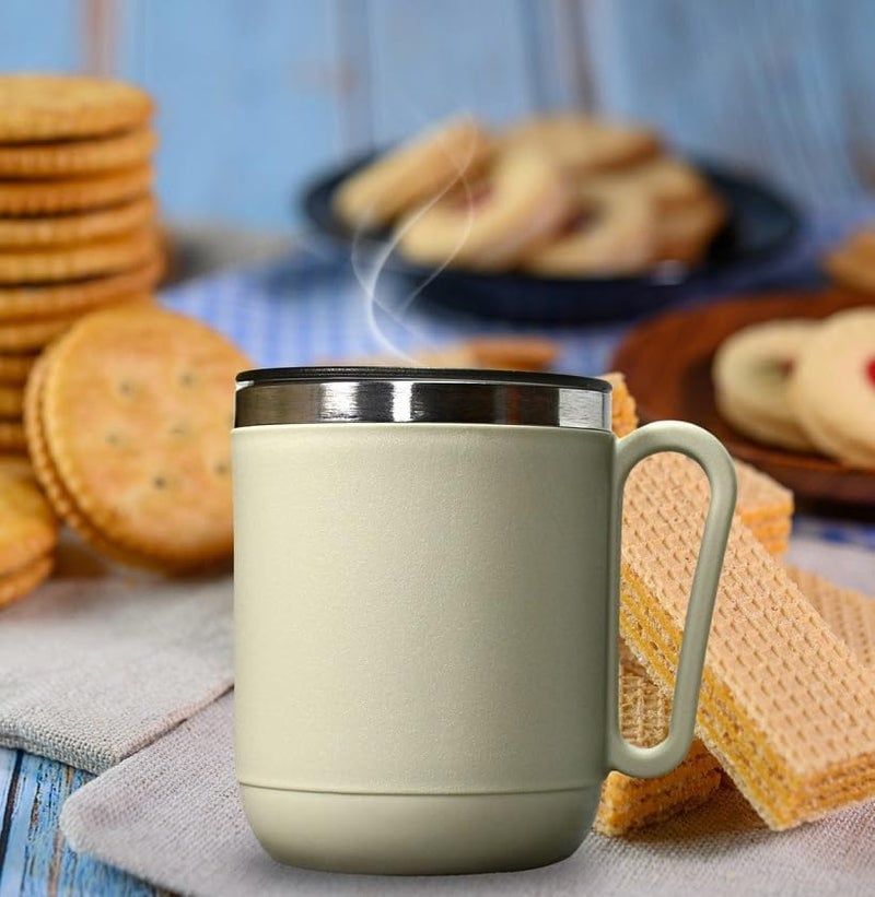 ONSUR Traveler Mug Vaccum Insulated Doubled Wall Stainless Steel Plastic Material Wider Mouth for Easy Sip and Leak Proof Lid for Maintain Hot and Cold Temperature Inside 1pc Multicolor - Image 4