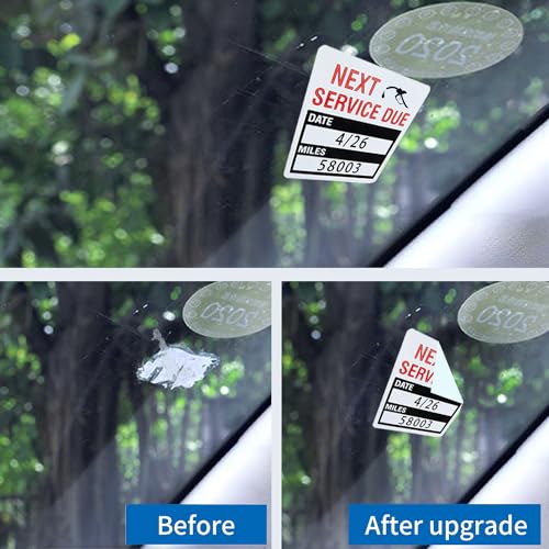 SXDMHYB Oil Change Auto Maintenance Service Due Reminder Stickers Labels 100pcs/Roll Stickers，Easy-Peel with No Residue, Easy to Write On，2x2 Inch, Black - Image 3