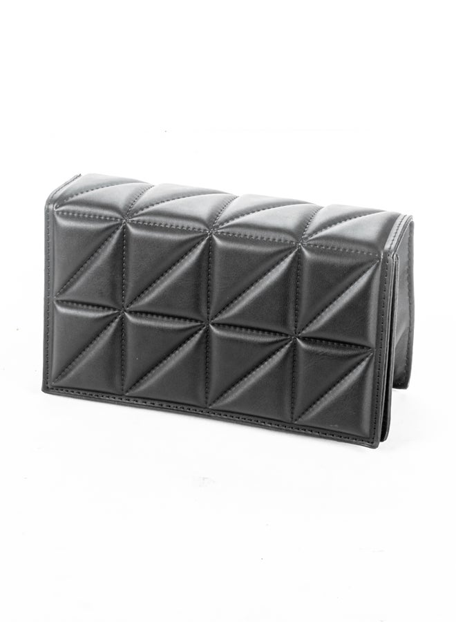 The Black Pearl Accessories Black Leather Shoulder & Cross  Body Bag - Image 1