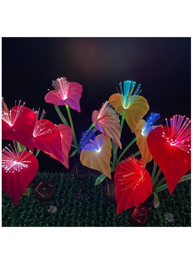 BLOOMING TIME Waterproof Outdoor Solar Lights, Auto On/Off, Decorative Solar Stake Lights for Yard Patio Pathway Landscape(2‑Pack) - Image 3