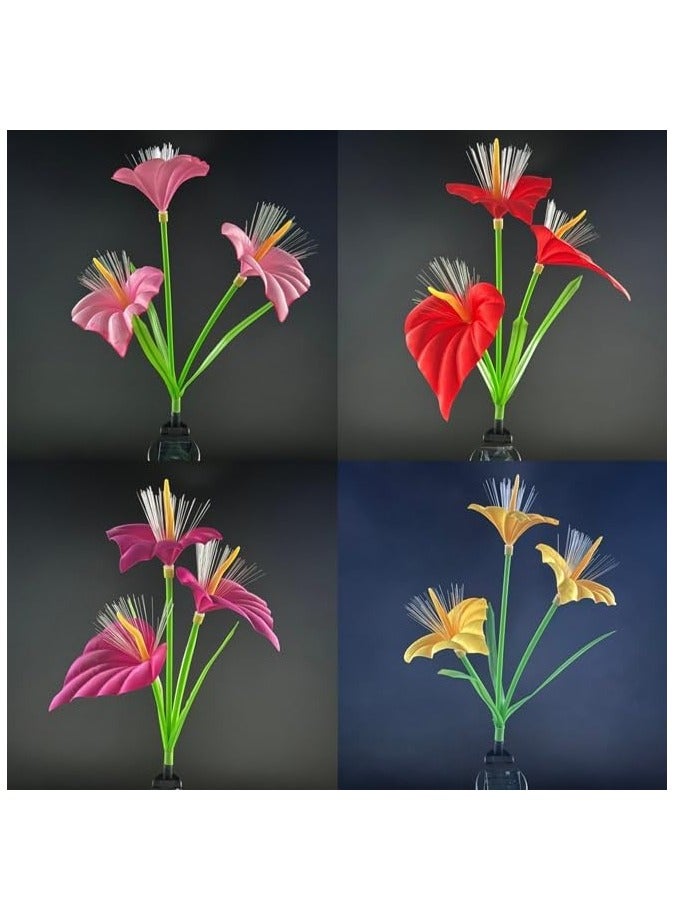 BLOOMING TIME Waterproof Outdoor Solar Lights, Auto On/Off, Decorative Solar Stake Lights for Yard Patio Pathway Landscape(2‑Pack) - Image 5