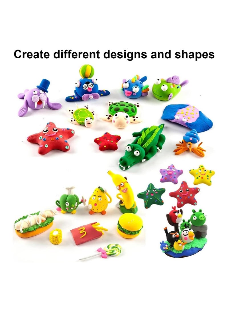 VGRASSP Super Light DIY Soft Creative Colorful Playing Clay Art & Craft Dry Clay Fun Toy Kit Children Educational Toy for Crafts Stress Relief Mud Toy... - Image 2