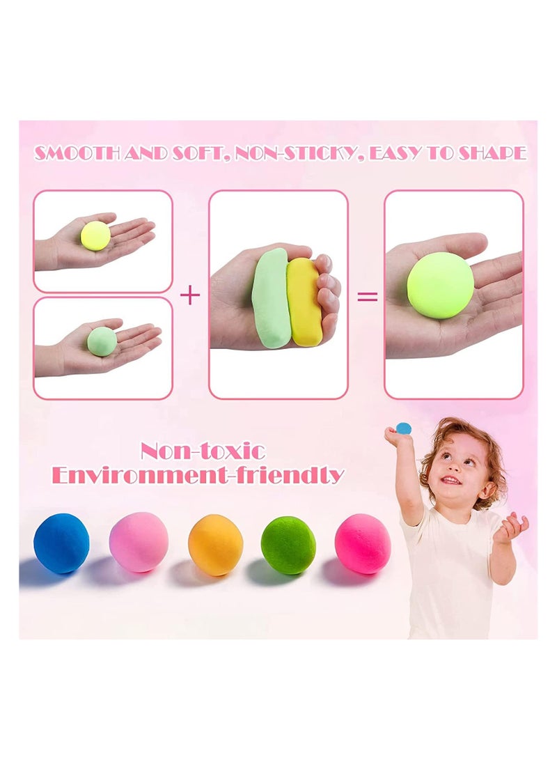 VGRASSP Super Light DIY Soft Creative Colorful Playing Clay Art & Craft Dry Clay Fun Toy Kit Children Educational Toy for Crafts Stress Relief Mud Toy... - Image 3