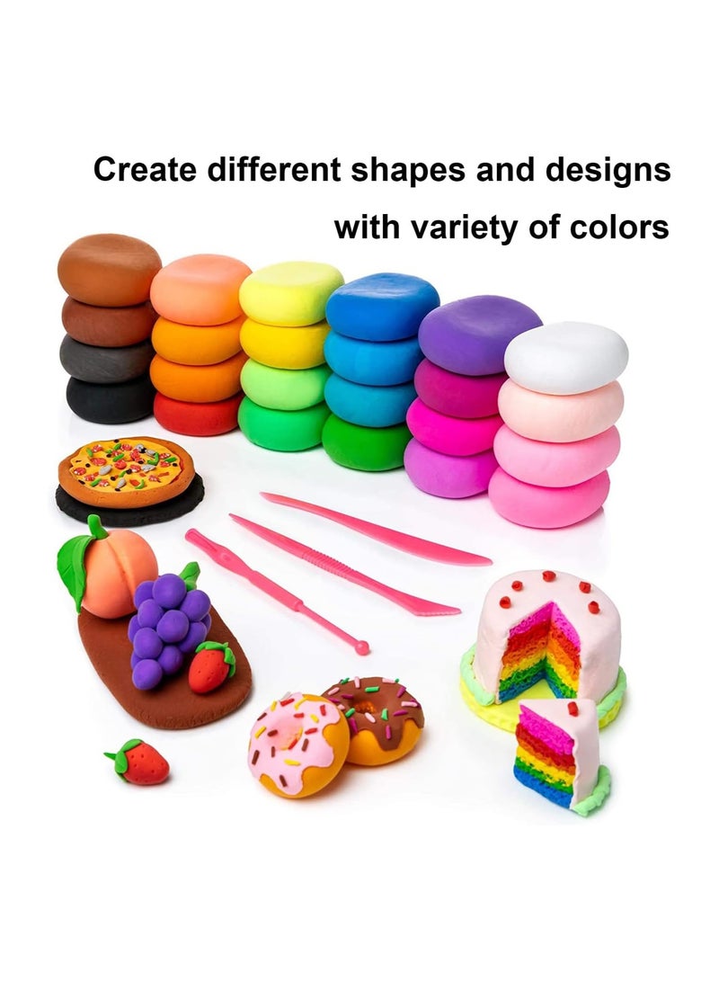 VGRASSP Super Light DIY Soft Creative Colorful Playing Clay Art & Craft Dry Clay Fun Toy Kit Children Educational Toy for Crafts Stress Relief Mud Toy... - Image 5
