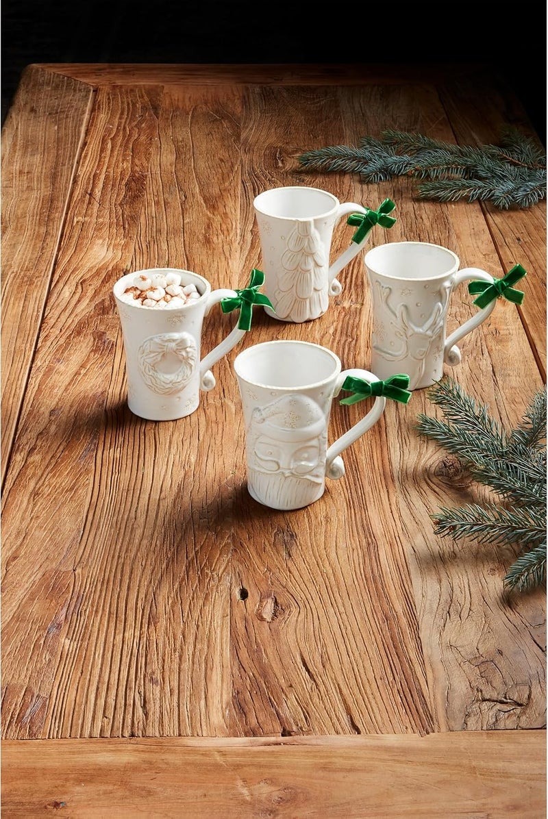 Mud Pie White Christmas Mug Wreath 12 oz - Image 2