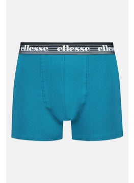 Ellesse Men 3 Pack Brand Logo Trunks, Grey/Black/Teal  - Image 5