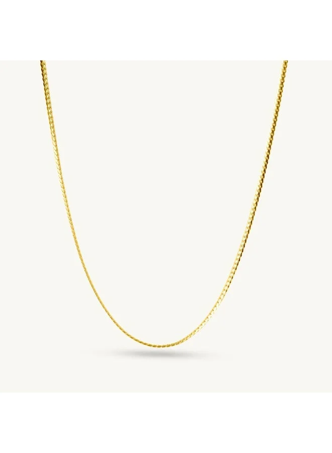 بالموناس PALMONAS 18k Gold Tone Plated Minimalist Twisted Chain for Men