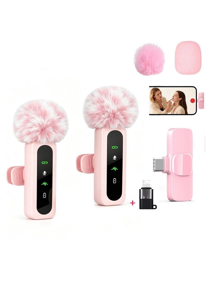 حياة الكثبان ميكروفون لاسلكي احترافي صغير الحجم لأجهزة iPhone و iPad و Android - حزمة مزدوجة مع واجهة USB-C، تسجيل واضح، يدعم البث المباشر و YouTube و TikTok. - Image 1