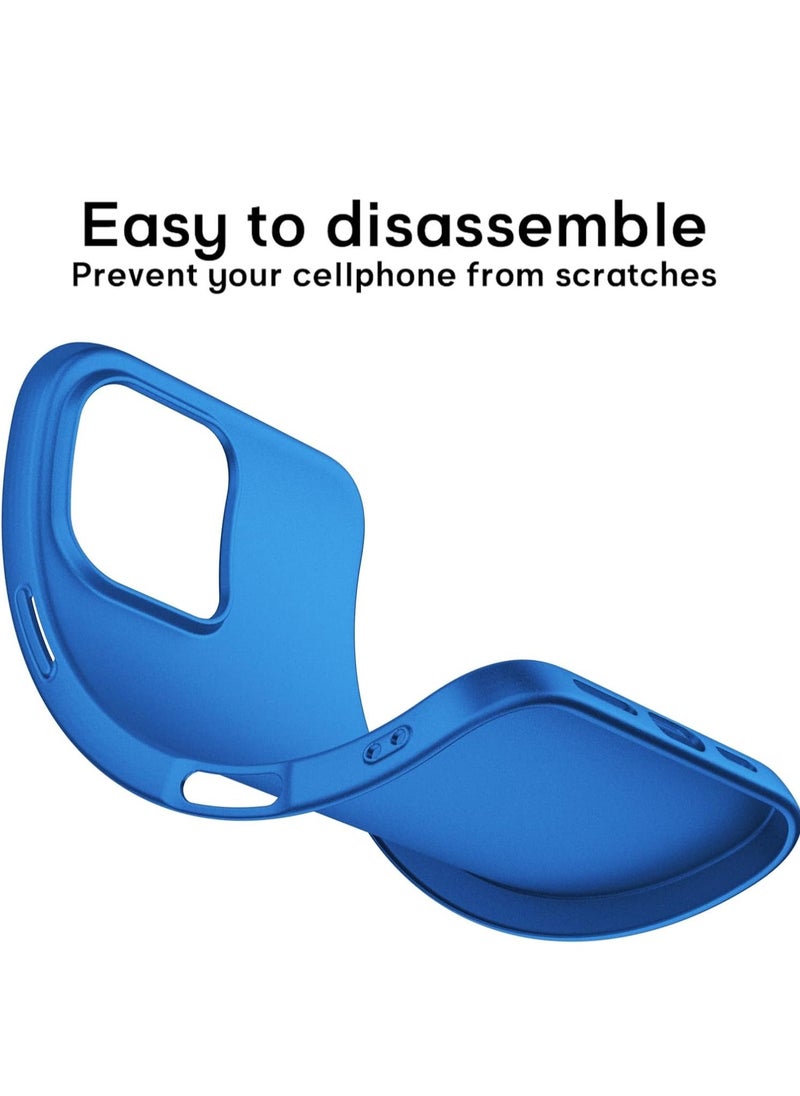 إيف حافظة آيفون 16 برو ماكس باللون الأزرق - غطاء رفيع للغاية غير لامع مع عدسة الكاميرا وحاميات الشاشة، تصميم نحيف ناعم الملمس ومضاد للخدش ومقاوم للصدمات - Image 5