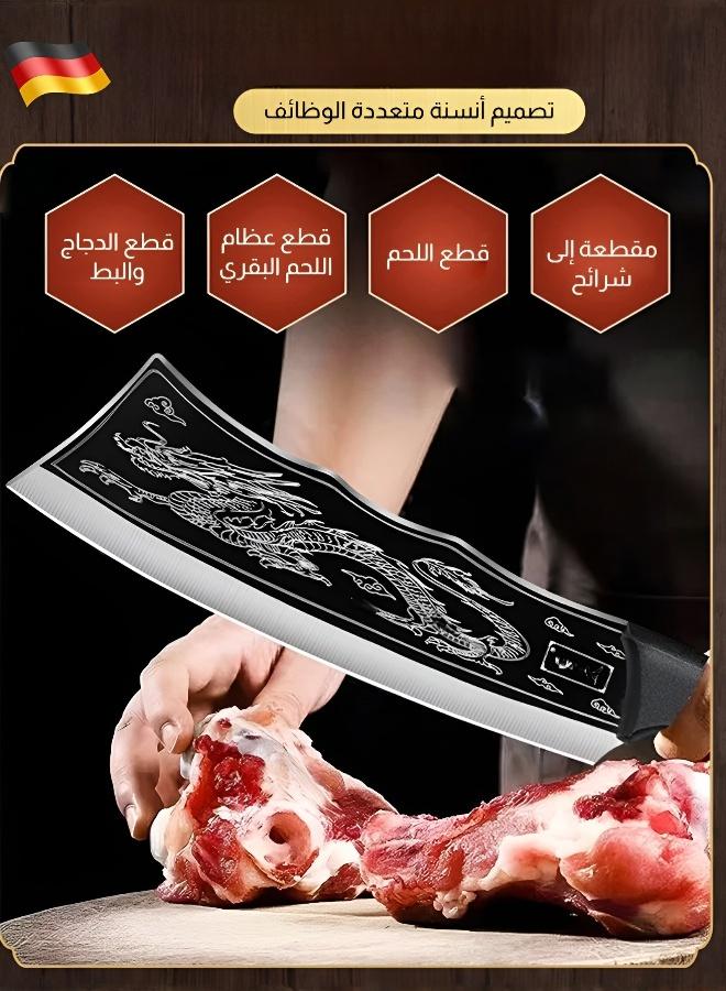 Professional Bone Chopping Cleaver with Protective Sheath - Image 2