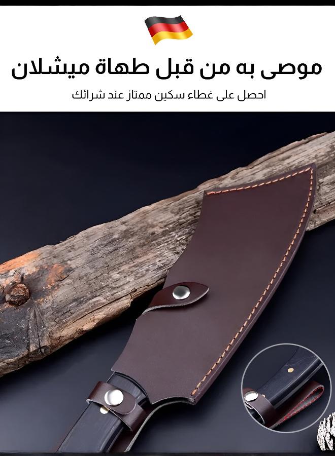 Professional Bone Chopping Cleaver with Protective Sheath - Image 5