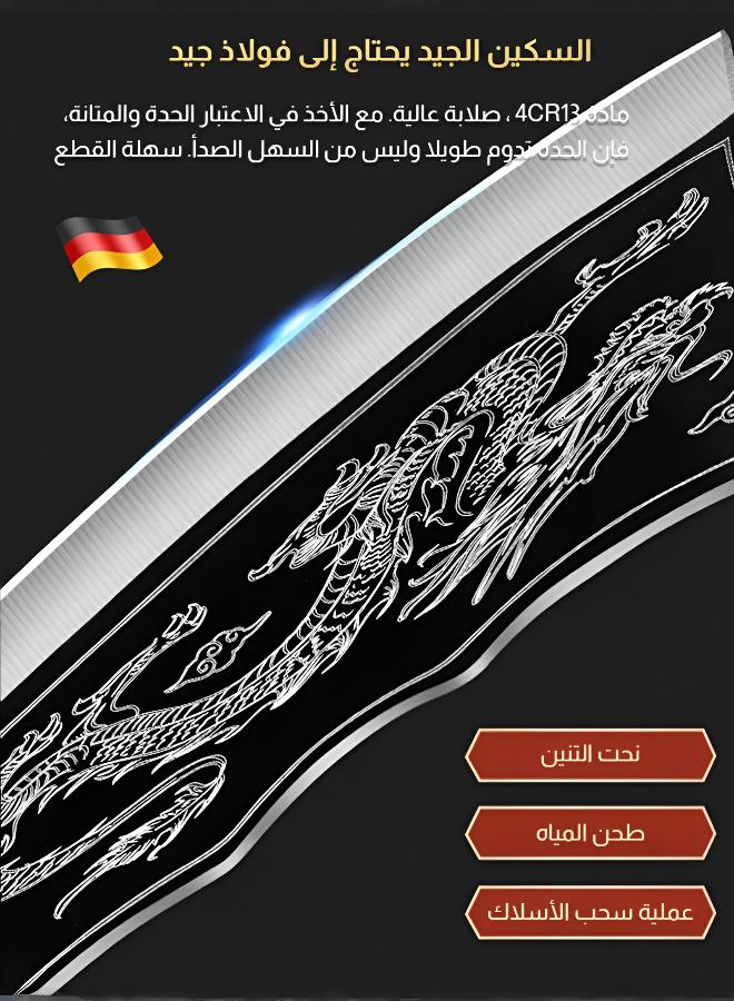 Professional Bone Chopping Cleaver with Protective Sheath - Image 4