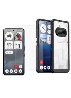 BURAQ Protective Case for Nothing Phone 3a with Screen Protector, Acrylic Design, Hybrid TPU Shockproof Cover, 2.5D Screen Protector for Nothing Phone 3a - Clear  - Image 1