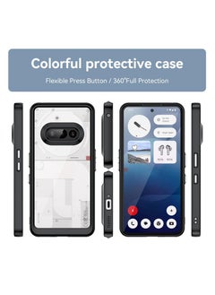 BURAQ Protective Case for Nothing Phone 3a with Screen Protector, Acrylic Design, Hybrid TPU Shockproof Cover, 2.5D Screen Protector for Nothing Phone 3a - Clear  - Image 2