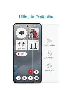 BURAQ Protective Case for Nothing Phone 3a with Screen Protector, Acrylic Design, Hybrid TPU Shockproof Cover, 2.5D Screen Protector for Nothing Phone 3a - Clear  - Image 3