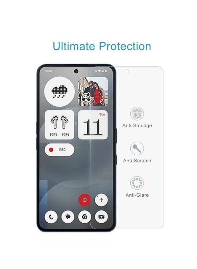 BURAQ - Protective Case for Nothing Phone 3a with Screen Protector, Acrylic Design, Hybrid TPU Shockproof Cover, 2.5D Screen Protector for Nothing Phone 3a - Clear - Image 1