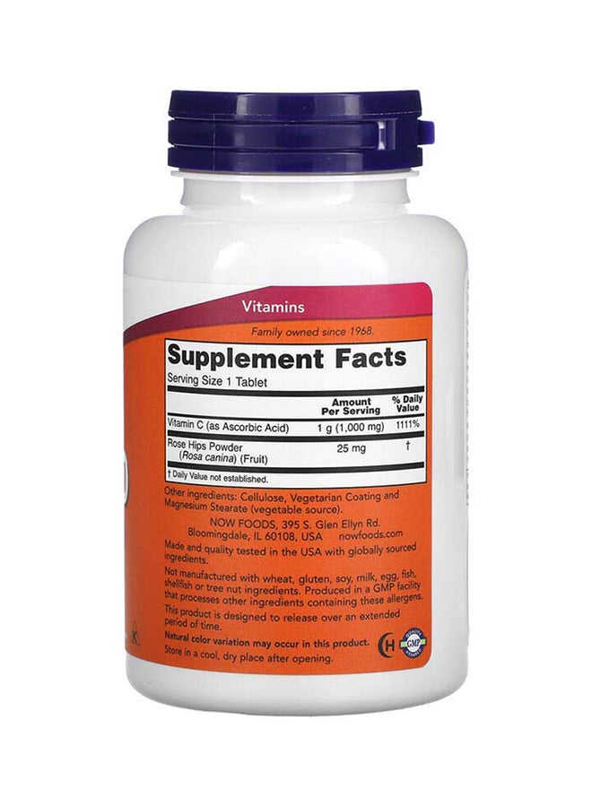 Now Foods Vitamin C-1000 Sustained Release With Rose Hip, 100 Veg Capsules - Image 2