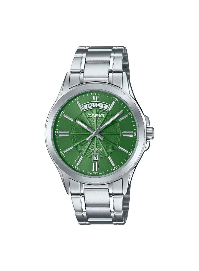 CASIO Men's Stainless Steel Analog Watch MTP-1381D-3AVDF - 39.9 mm
