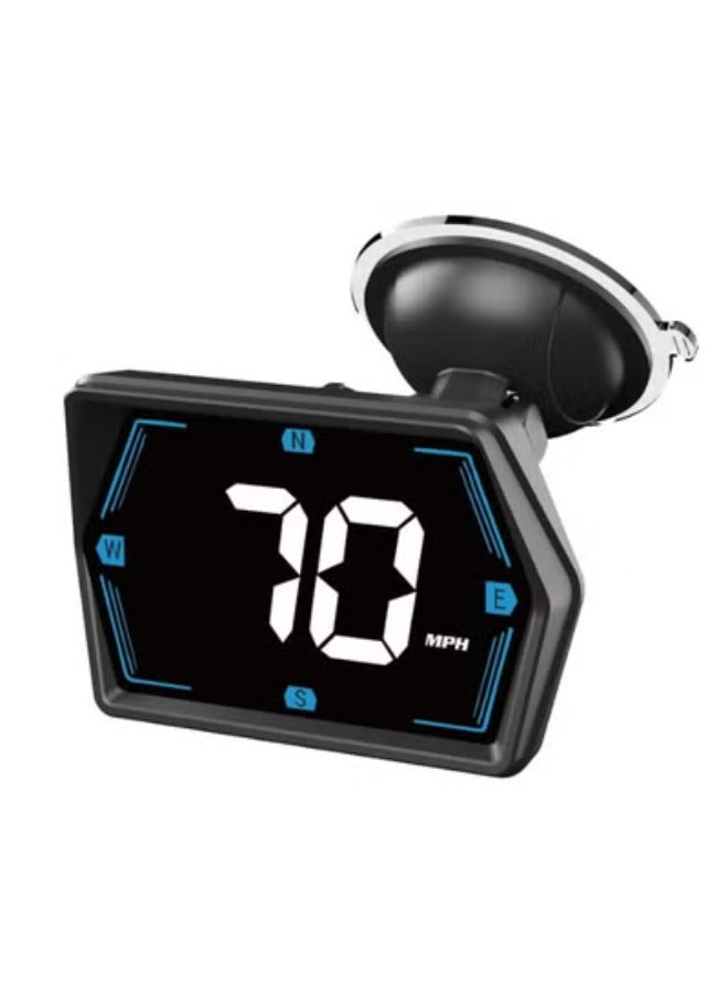 Car HUD Digital Speedometer Head-Up Display with Compass, Overspeed Alert & Auto Brightness, Plug & Play, Compatible with All Vehicles - Image 1
