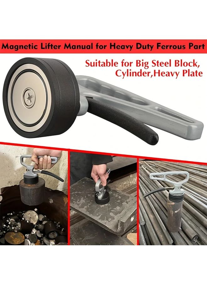 Black Heavy Duty Magnetic Pickup Tool Quick Release Portable Material Collector - Image 4