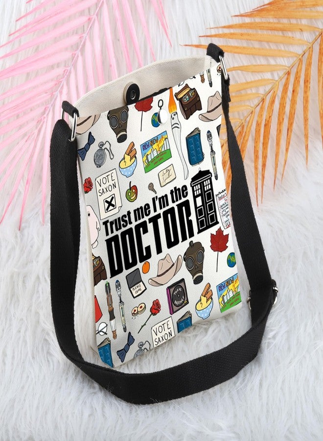 MBMSO Doctor TV Show Gifts Dr Who Crossbody Bag Trust Me I'm The Doctor Gifts Blue Police Box Gift Tardis Box Crossbody Purse (Doctor TV Crossbody) - Image 3