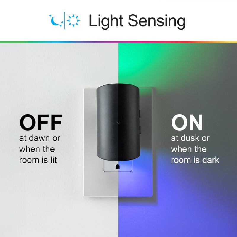 GE Directional Swivel Sconce Night Light, Plug-in, Color-Changing & Dimmable, Warm White, Dusk-to-Dawn Sensor, Adjustable for Hallway, Bedroom, Stairway â€“ 2 Pack 83591 - Image 5