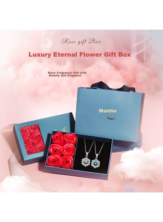 Manhe S925 Silver Necklace For Women With Pendant elry, Collarbone Chain, New Year Birthday Gift For Wife Or Girlfriend - Image 2