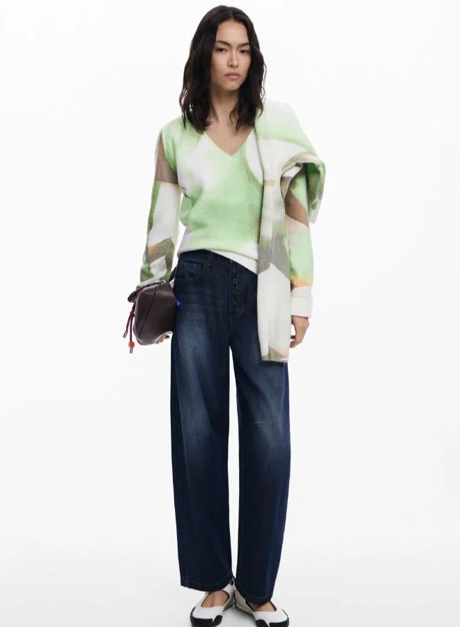 DESIGUAL Soft V-neck sweater