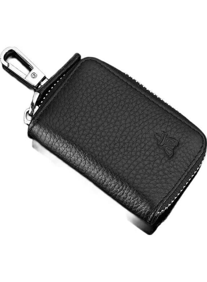 Scarecrow Key Case For Men And Women, Top-Grain Leather, Two-In Multifunctional Key And Coin Purse, Lightweight, For Home And Car Use - Image 1